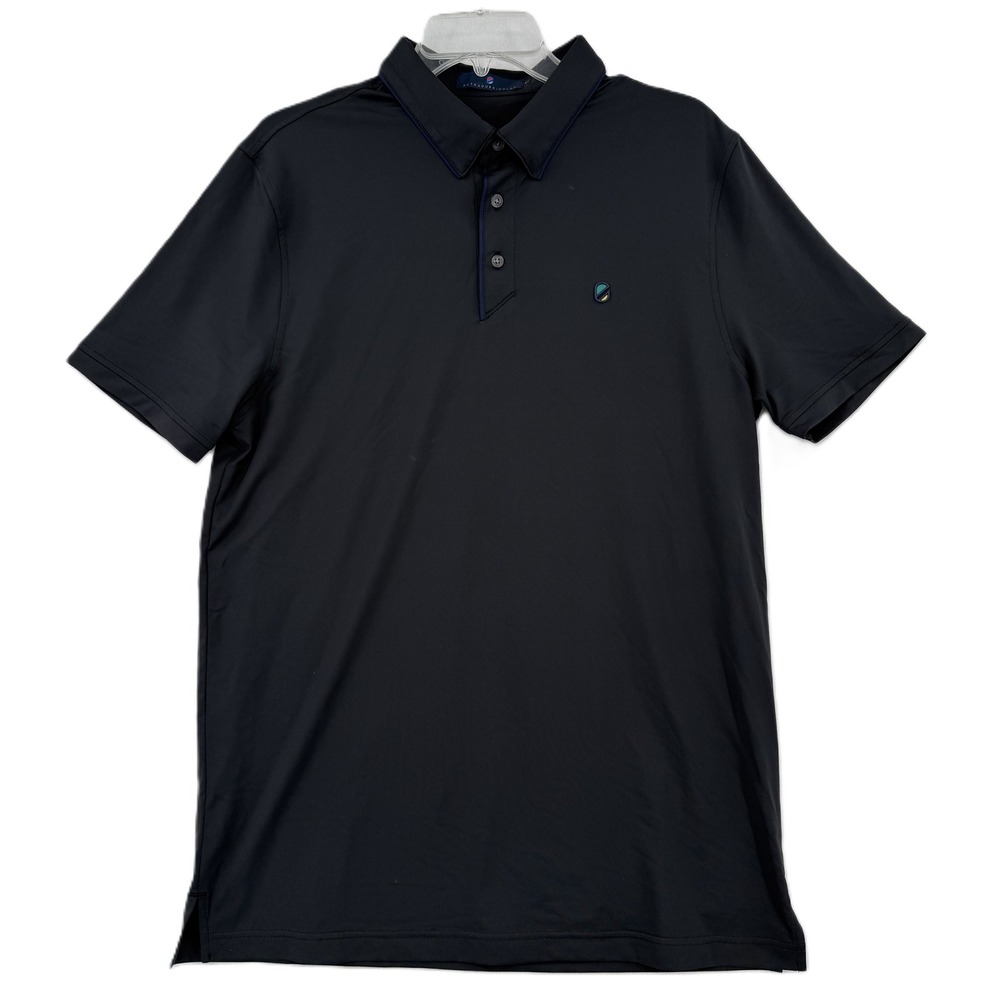 Extracurricular Golf Polo Shirt Mens Large Black Blue Performance Stretch